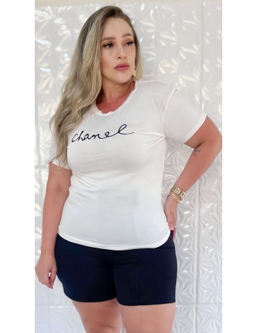 Blusa T-Shirt Chanel Off Plus