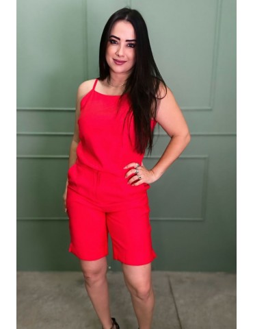 Conjunto Jana (Blusa/Jorts) Coral