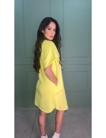 Vestido Lilian Moletom Amarelo