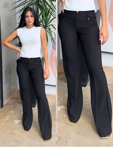 Calça Flare Alfaiataria Preto